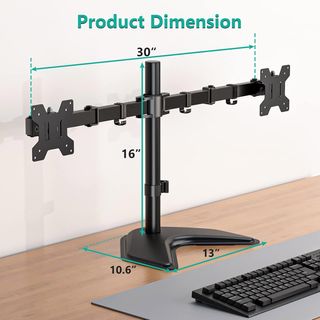 WALI Soporte Monitor Doble para Monitor 13”- 27” c