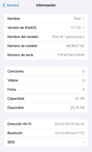 iPad 6ª Generación Oro Rosa