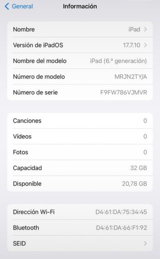 iPad 6ª Generación Oro Rosa