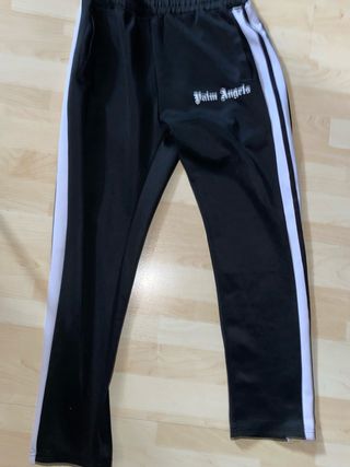 Palm Angels Pantalone Nero Bianco