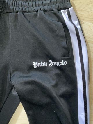 Palm Angels Pantalone Nero Bianco