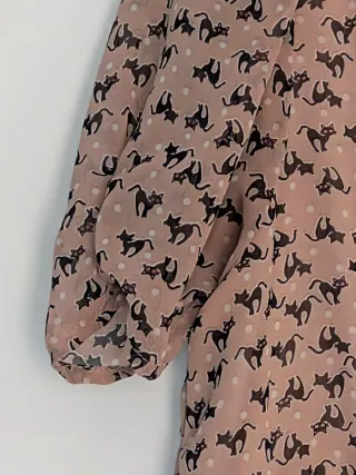 Blusa mujer estampado gatos