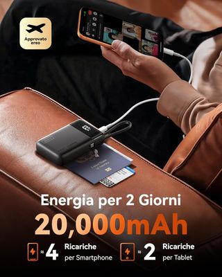 INIU Power Bank 20000mAh 45W Ricarica Rapida P51L