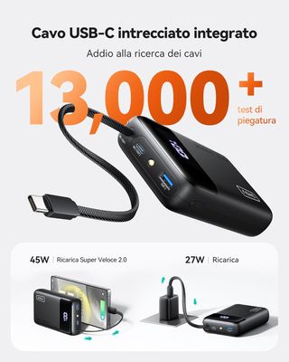 INIU Power Bank 20000mAh 45W Ricarica Rapida P51L