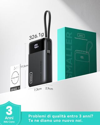 INIU Power Bank 20000mAh 45W Ricarica Rapida P51L