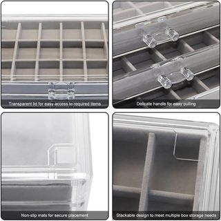 Vitrina de roca, 3 cajones, caja de colección de r