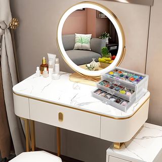 Vitrina de roca, 3 cajones, caja de colección de r