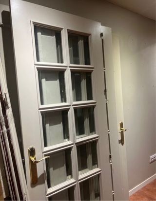 Puertas de Madera y Cristal Pack 2 puertas,1 doble