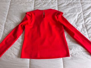 Top rojo con volantes S