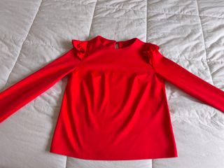 Top rojo con volantes S