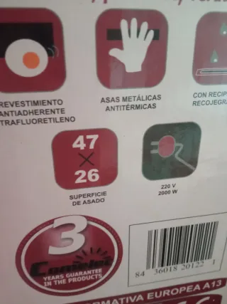 Plancha de Asar Eléctrica EG 7401