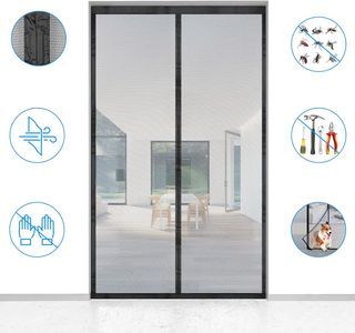 Mosquitera Puerta Magnetica - 100 x 210 CM - Negro