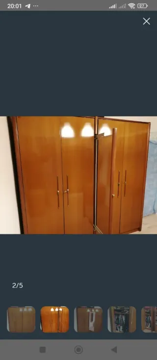 Armario 4 puertas con cajones y espejo dentro