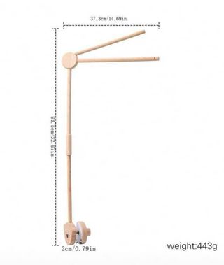 Móvil Cuna Dinosaurios Estrellas + Soporte madera