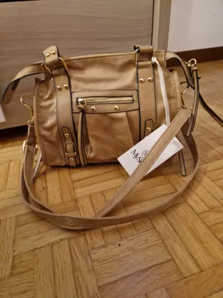 Borsa a mano e tracolla beige