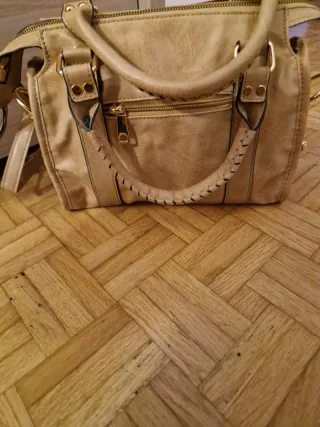 Borsa a mano e tracolla beige