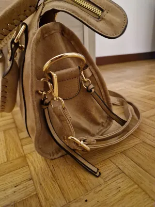 Borsa a mano e tracolla beige