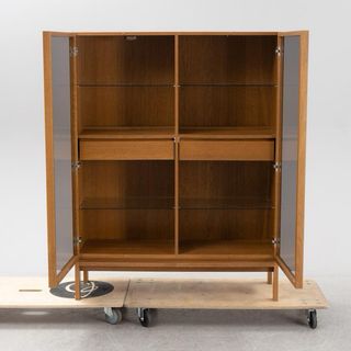 Vetrina vintage IKEA Stockholm in rovere cristal