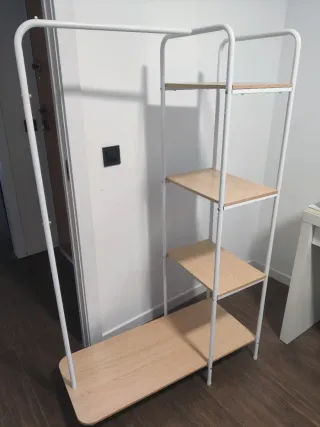 Burro perchero metal y madera