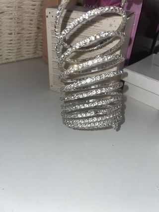 Pulsera Enredadera Pedrería Plata