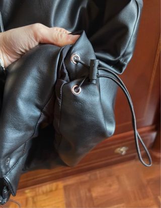 Chaleco Puffer Piel Sintética Zara