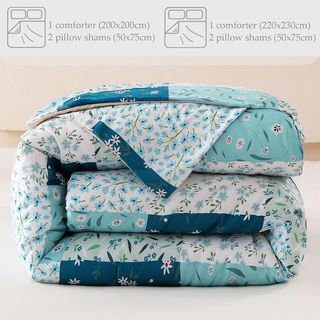 Whale Flotilla Edredón de 220 x 230 cm, Transpirab