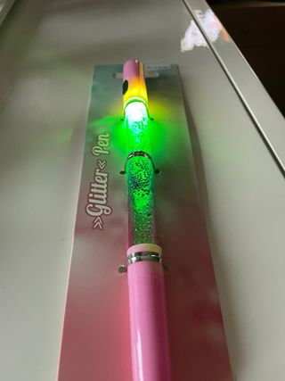 Penna Glitter con Luce Arcobaleno
