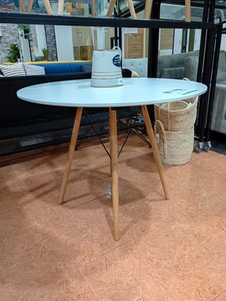 Mesa Redonda Blanca 100cm