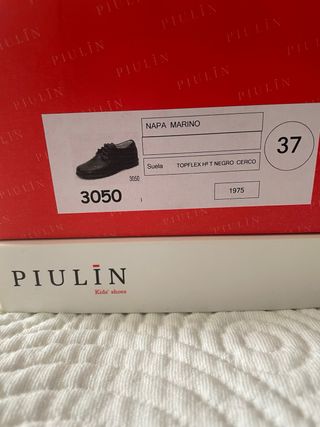 Zapatos Piulin Niños Talla 37 Negros