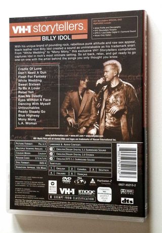 DVD Billy Idol VH-1 Storytellers
