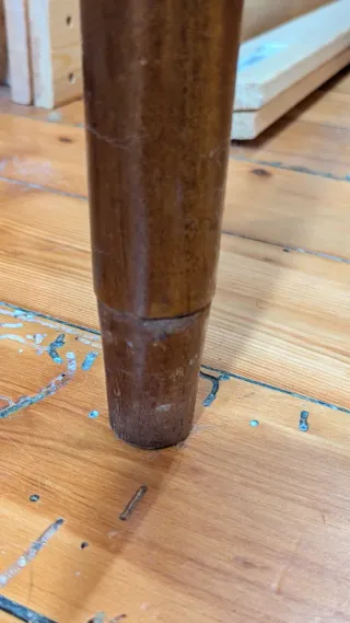 Mesa Escritorio Vintage Madera y Cristal