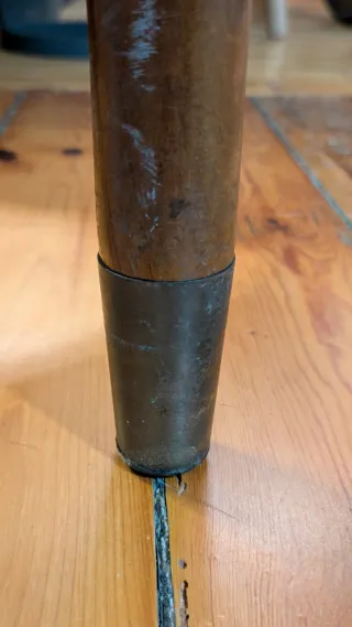 Mesa Escritorio Vintage Madera y Cristal