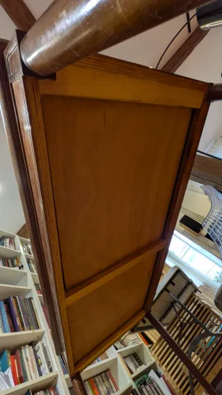 Mesa Escritorio Vintage Madera y Cristal