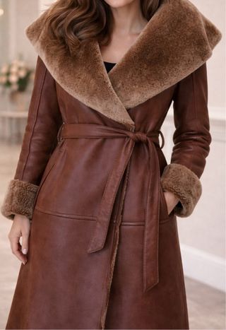 Abrigo doble faz marrón