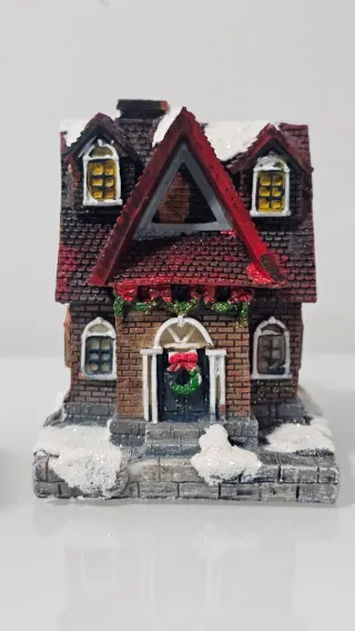 Precioso conjunto de 5 casas navideñas No Lemax