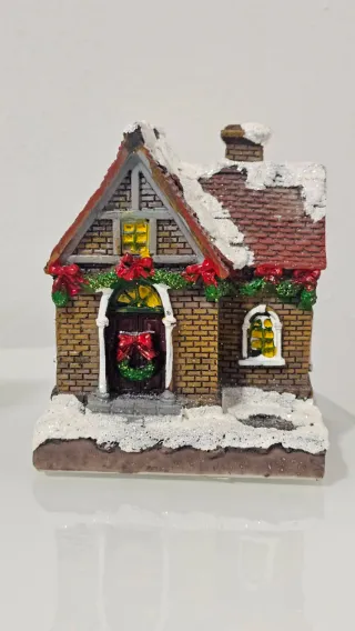 Precioso conjunto de 5 casas navideñas No Lemax