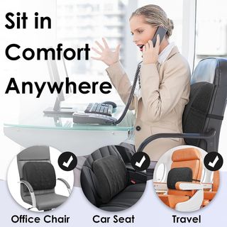 Cojín Lumbar para Coche, Almohada Lumbar con Espon