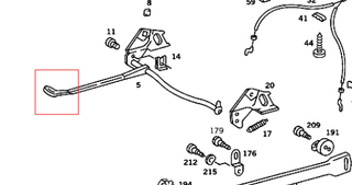 Mercedes R107 W114 W123 Alavanca Ajuste Assento