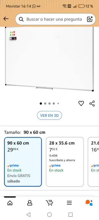 Pizarra Magnética Amazon 90x60