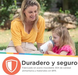 Nuby - Thirsty Kids - Botella Acero Inoxidable Fli