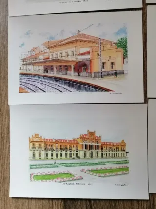 Láminas Estaciones Ferroviarias Antiguas