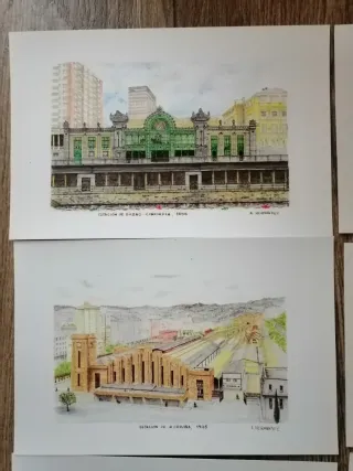 Láminas Estaciones Ferroviarias Antiguas