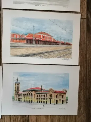Láminas Estaciones Ferroviarias Antiguas