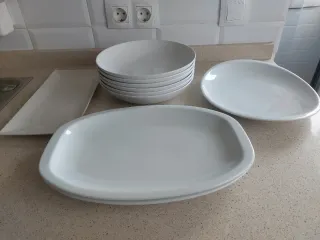 Vajilla porcelana blanca