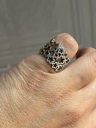 Anillo Tous Flores Plata