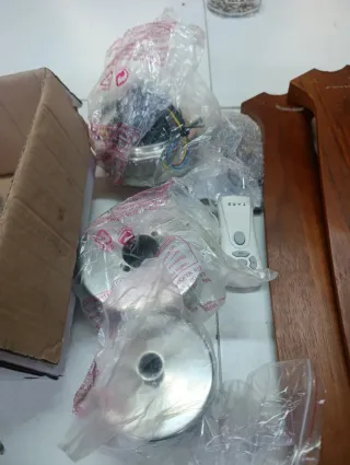 Ventilador Faro Barcelona Madera y Metal