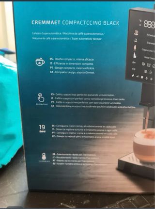 Cafetera Cecotec Cremmaet Compactccino Negra