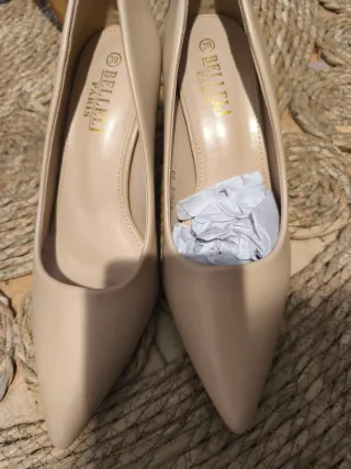 Zapatos tacón Bellelli beige talla 39