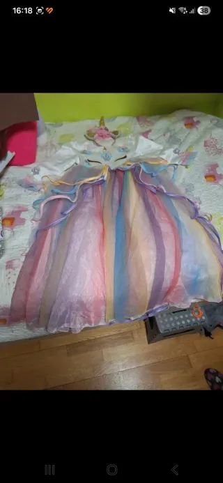 Disfraz Unicornio Arcoíris Niña 6 años.
