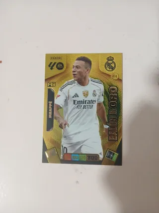 Carta Panini Adrenalyn XL Mbappé Balón de Oro